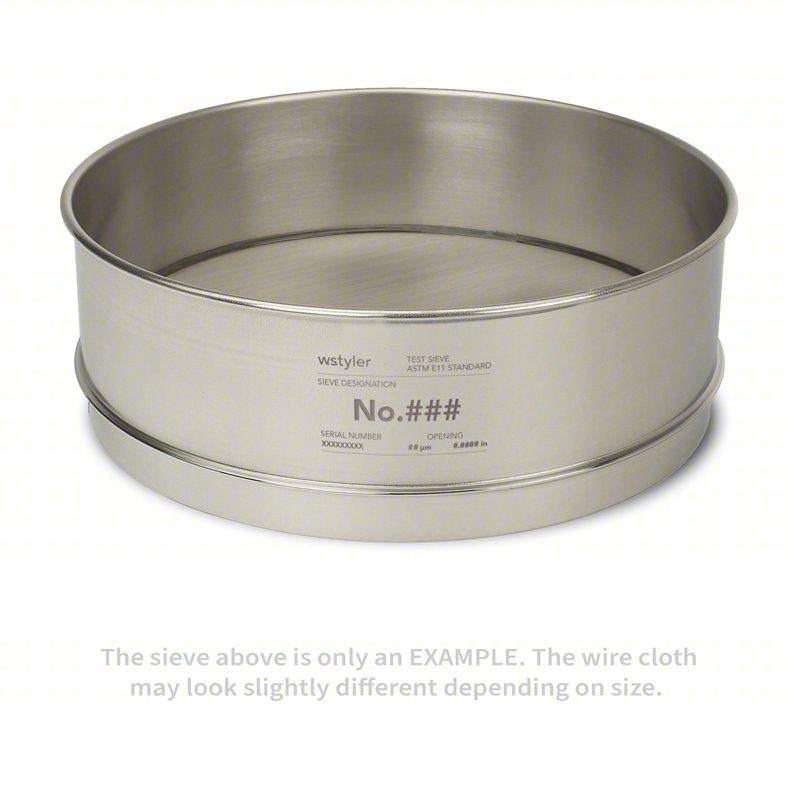 Sieve, #60, S/S, 12 In, Full Ht