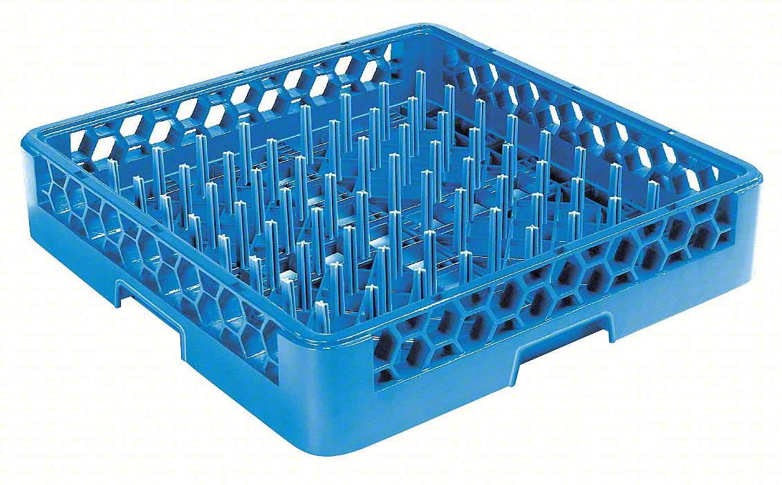 CLOSED END PEG RACK,19.88" L,BLUE,PK6