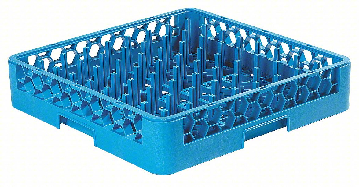 CLOSED END PEG RACK,19.88" L,BLUE,PK6