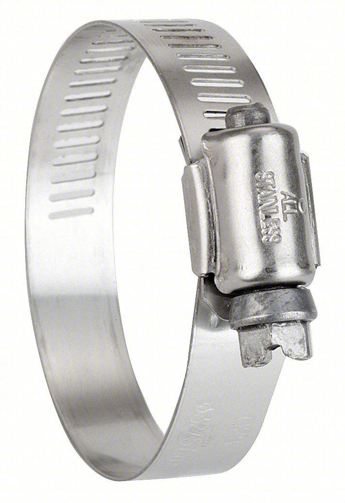 Worm Gear Hose Clamp,1/2"W,2 1/4"ID,PK10