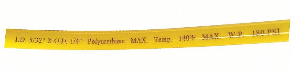 Tubing,Poly,1/4 In,180 PSI,100 Ft,Yellow