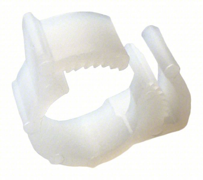 Snap-Hose Clamp,White,1.135"Max ID,PK10