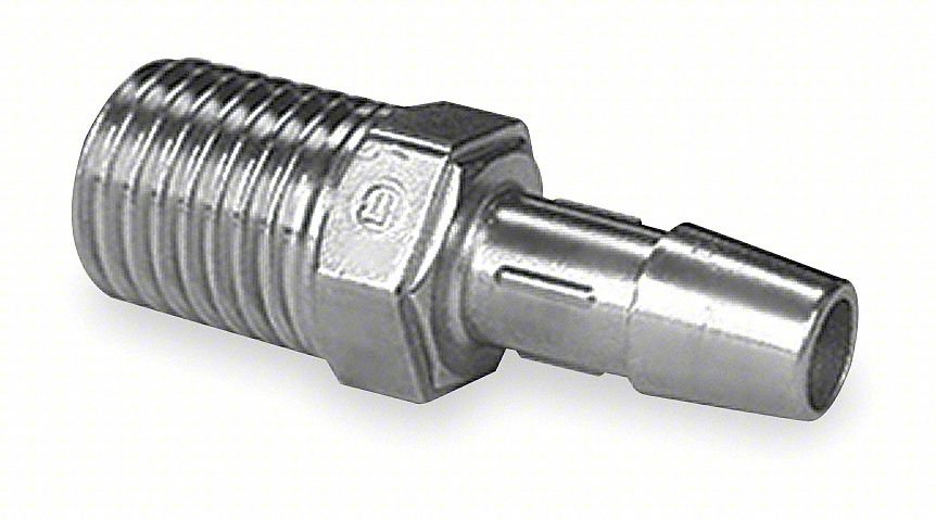 Male Connector,1/8 In Pipe Sz,316 L SS
