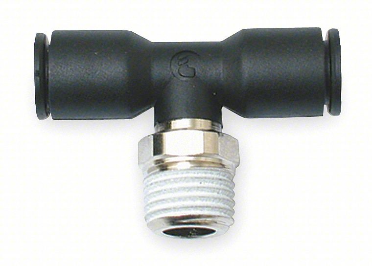 Male Branch Tee,1/4 In OD,290 PSI,PK10