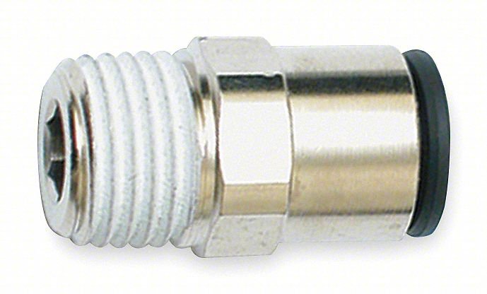 MALE CONNECTOR,3/16 IN OD,260 PSI,PK10