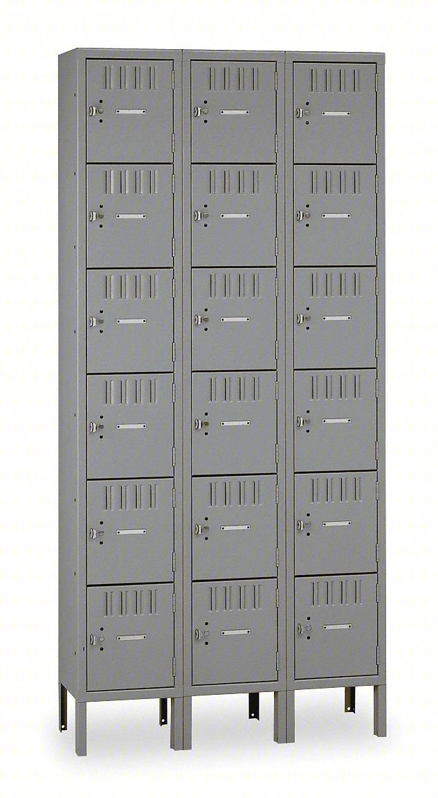 BOX LOCKER: 36 IN X 15 IN X 78 IN, 6 TIE