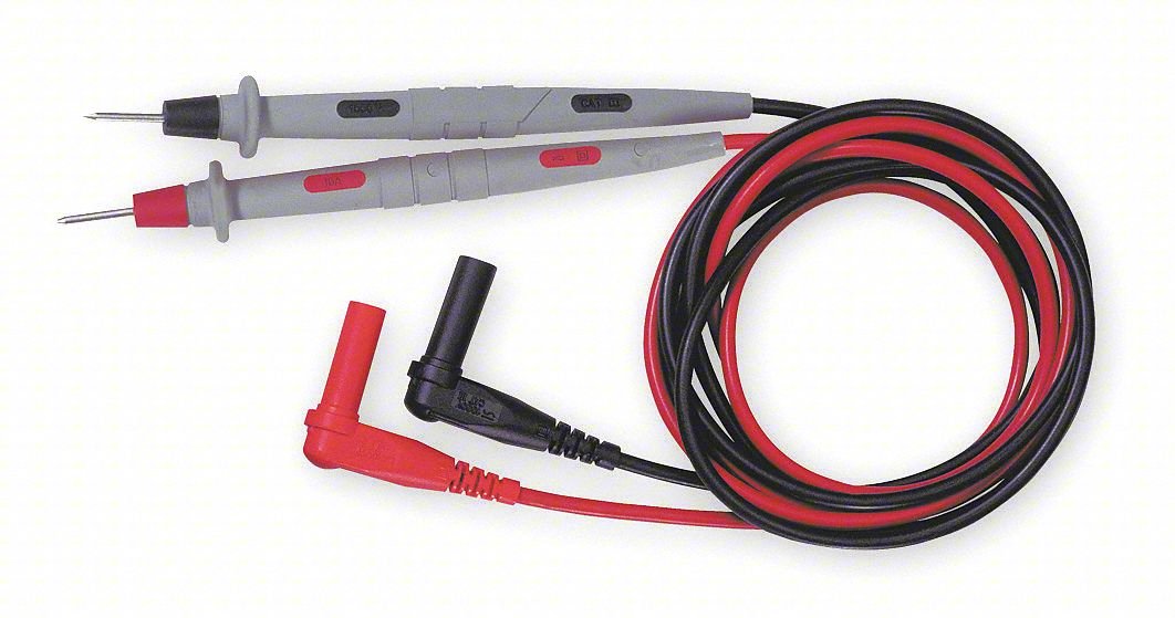 TEST LEADS,48 IN. L,1000VAC,BLACK/RED,PR