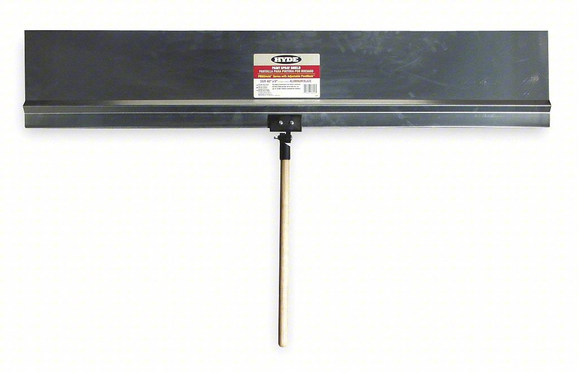 Stiff Paint Shield,Alum,48 In,18 In Hndl