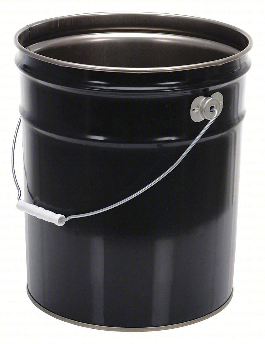STORAGE PAIL: 5 GAL, OPEN HEAD, STEEL, 1
