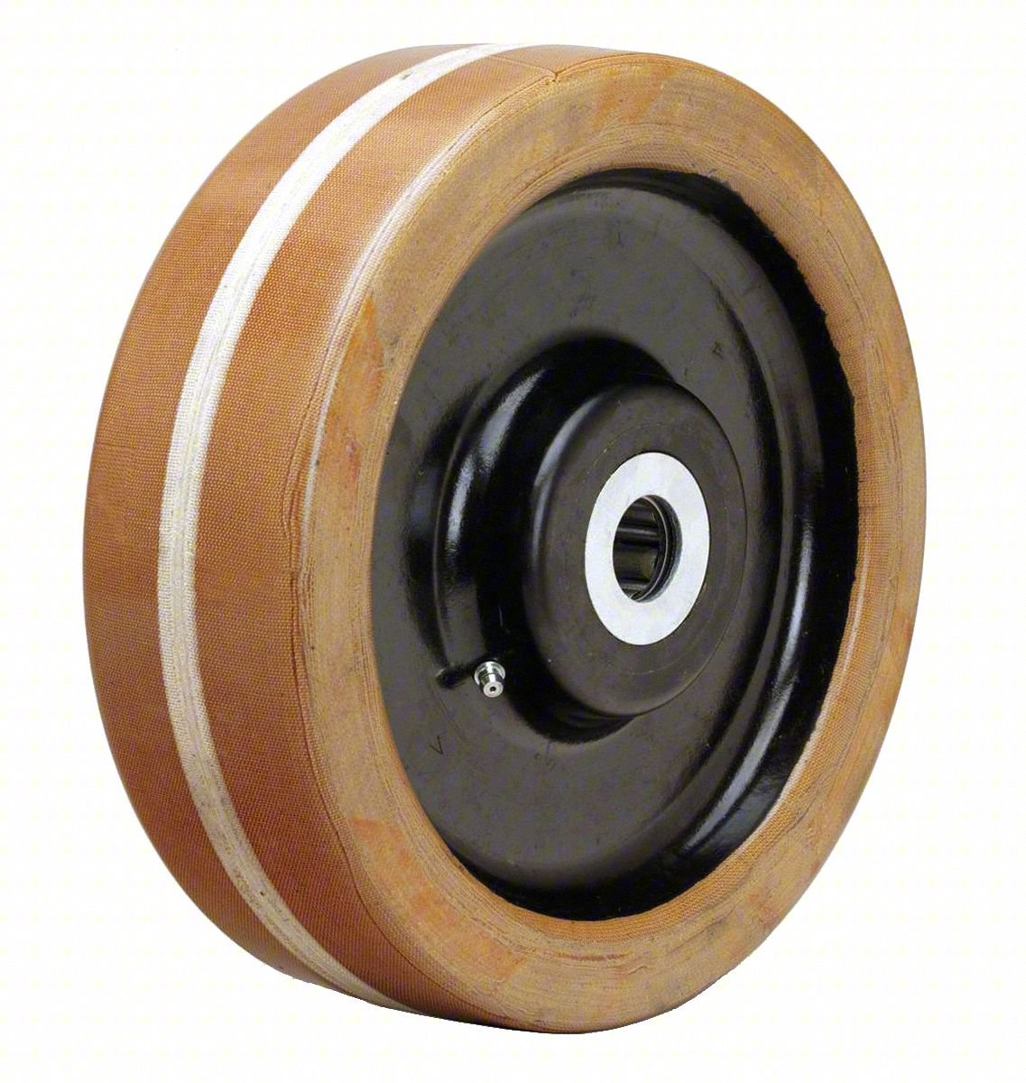 CASTER WHEEL,10"DIA,3,600 LB,TAN