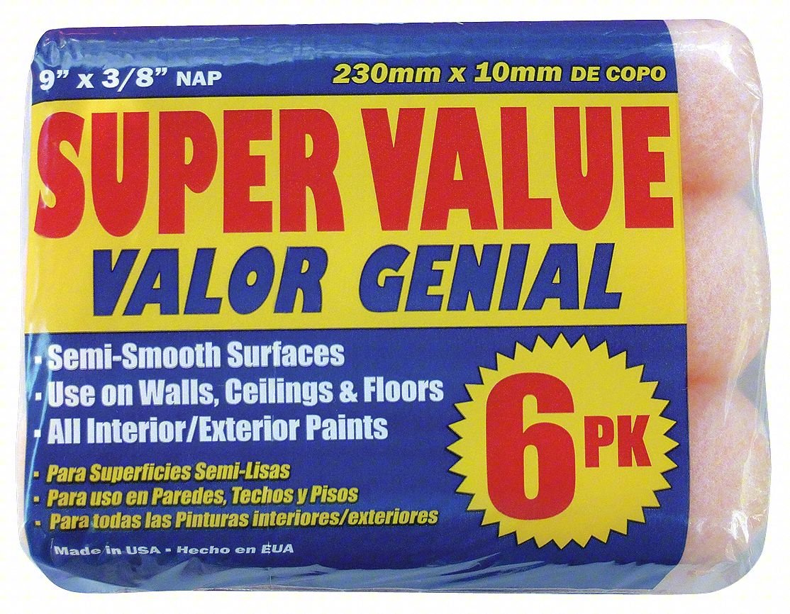 PAINT ROLLER COVER: 9 IN LG, 3/8 IN NAP