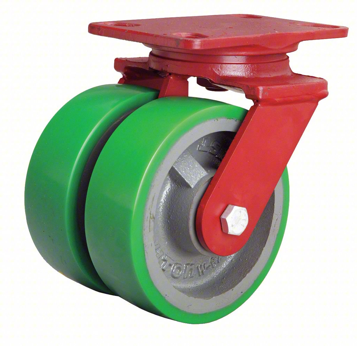 PLATE CASTER,SWIVEL,POLYURETHANE,7 3/4"H
