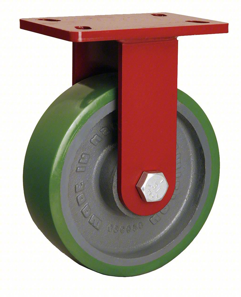 PLATE CASTER,RIGID,POLYURETHANE,10 1/4"H