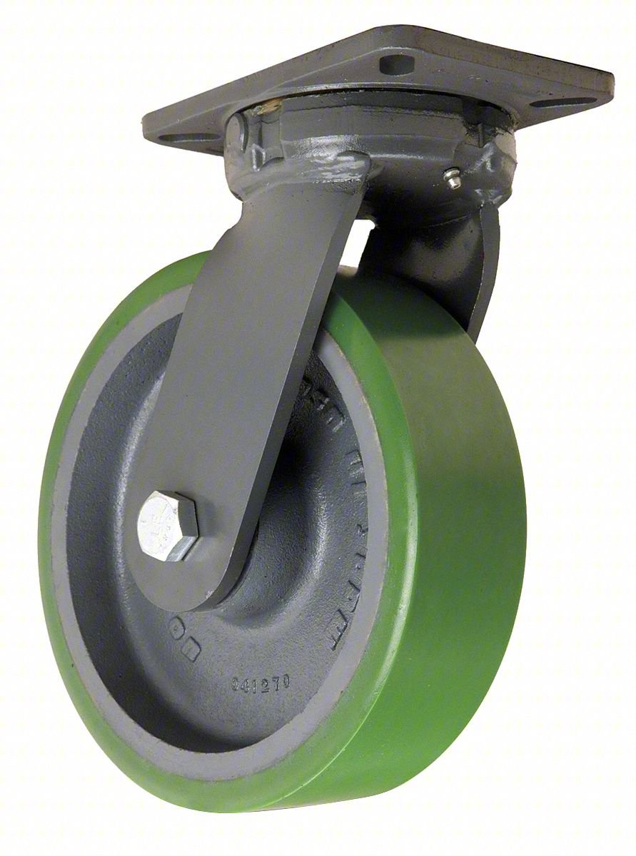 PLATE CASTER: SWIVEL, POLYURETHANE, 10 I