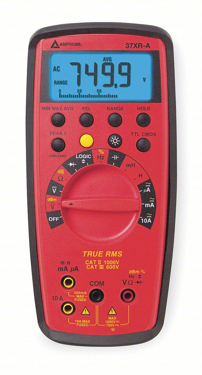 Digital Multimeter,750V,10A,40 MOhms