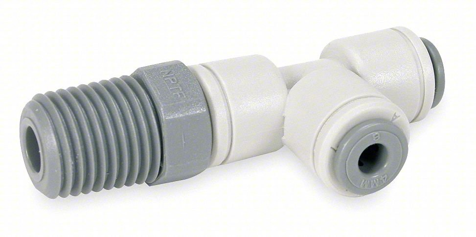 Swivel Run Tee,Tube OD 3/8 In.,PK10