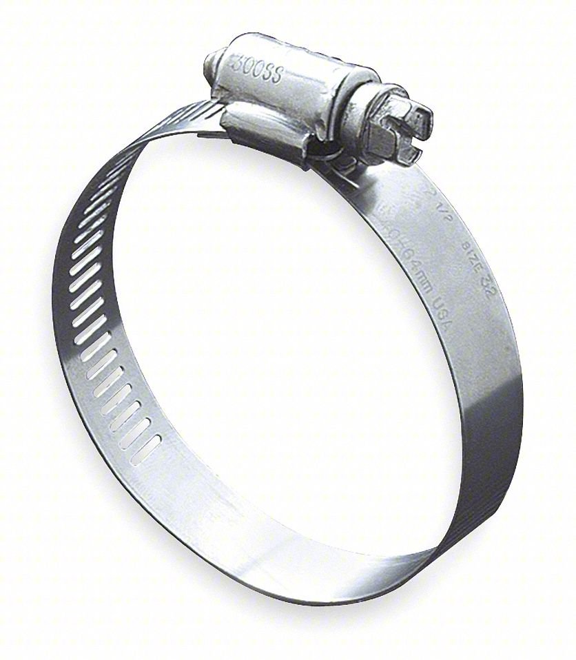 Worm Gear Hose Clamp,1/2"W,3 1/2"ID,PK10