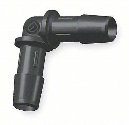 Elbow,90 Deg,3/16 In,Barbed,Nylon,PK10