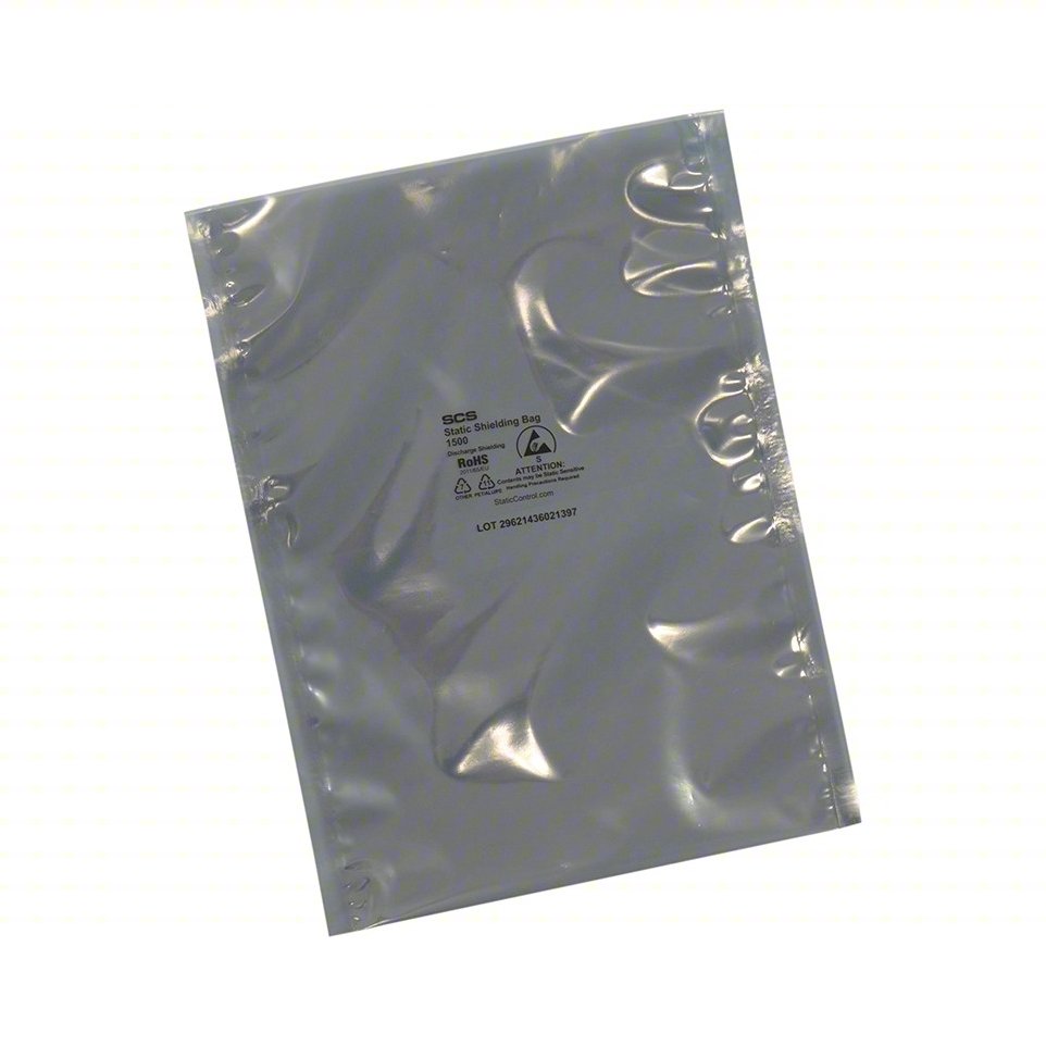 Static Shielding Bag,4",6",Open,PK100
