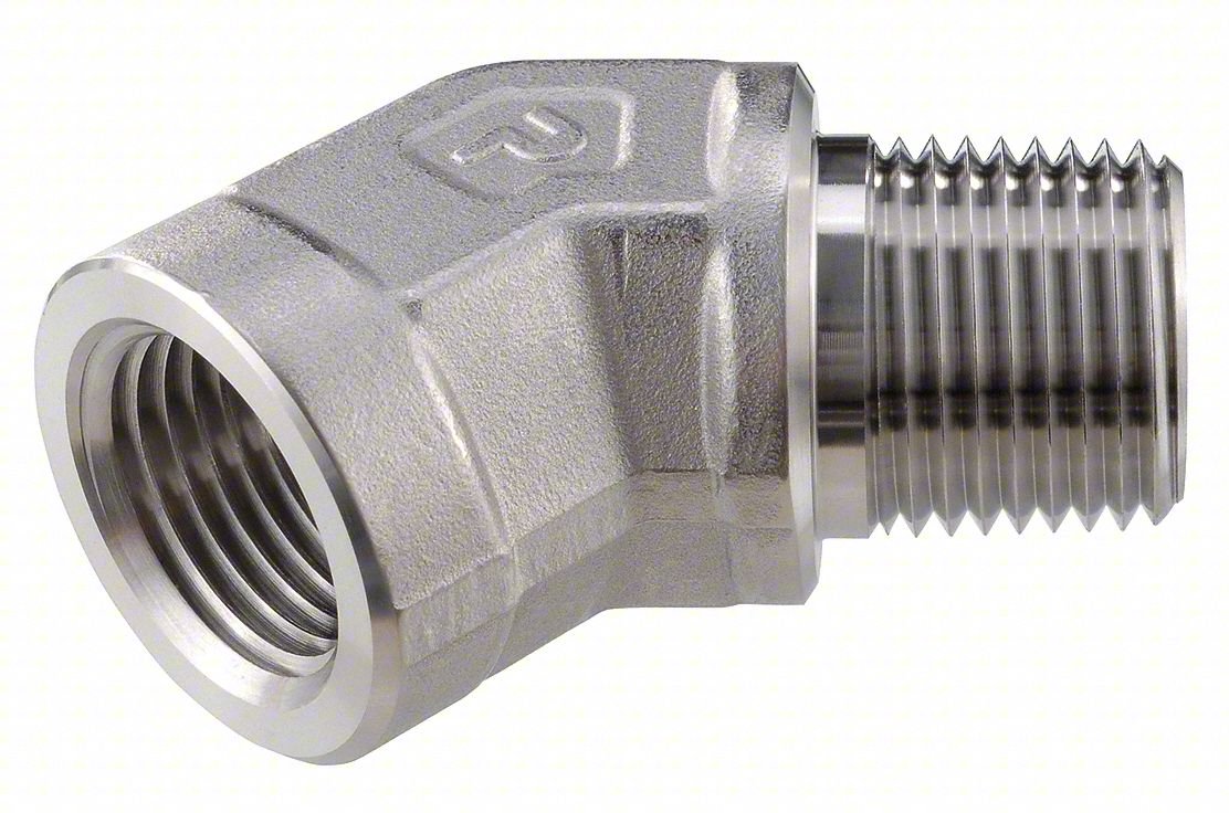 45 Street Elbow, Carbon Steel, 1/4 in