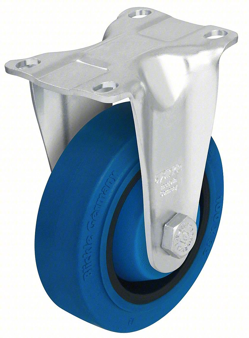 PLATE CASTER,RIGID,RUBBER,5 1/8"H