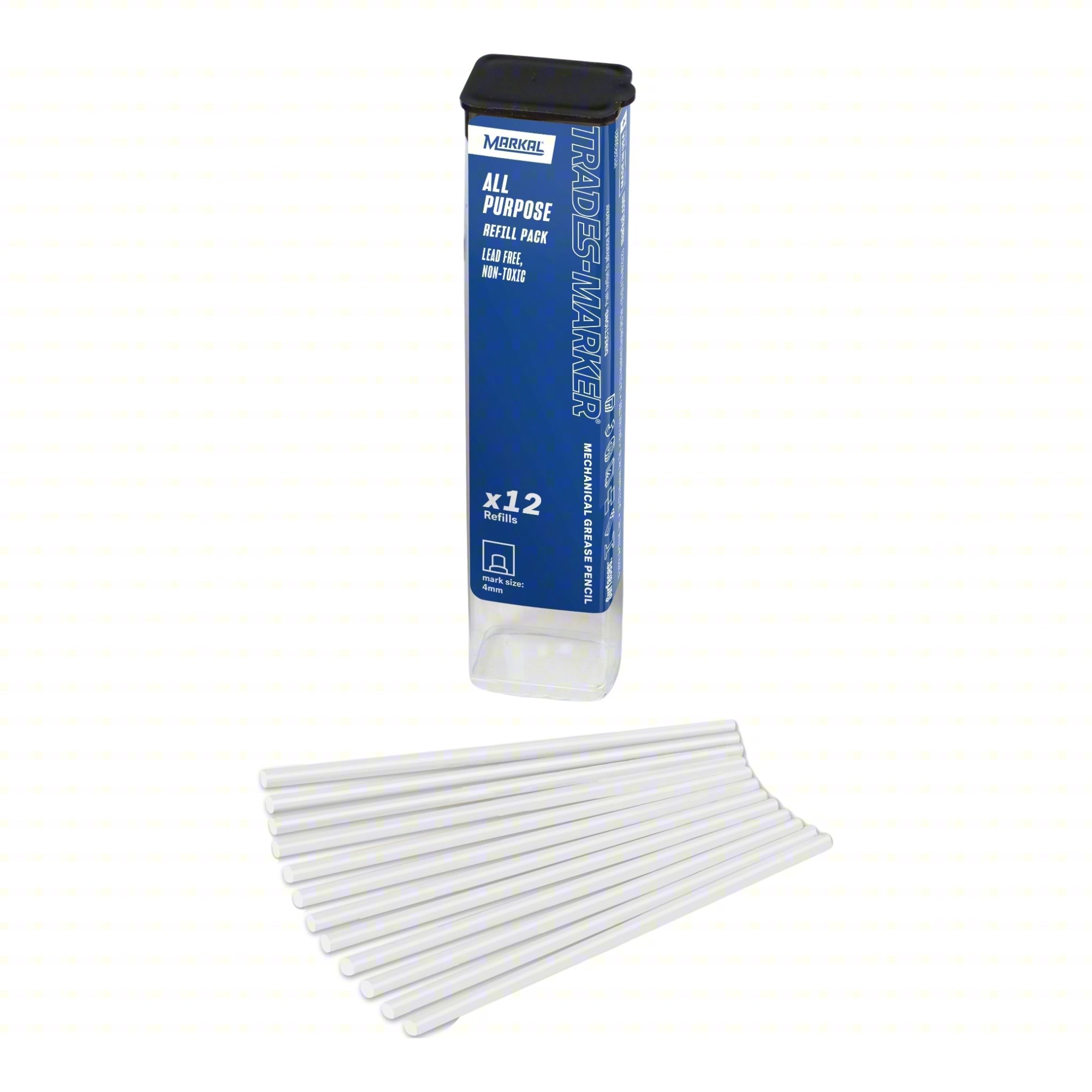 Marker Refill, Permanent,White,PK12