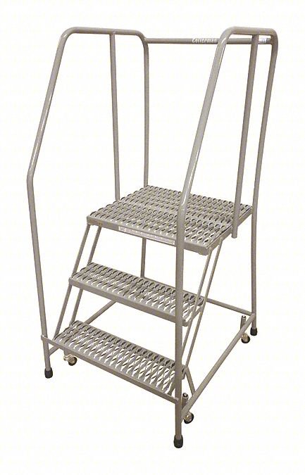 Rolling Ladder,Steel,60In. H.,Gray
