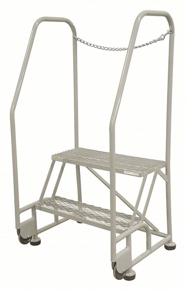 Tilt and Roll Ldr,Steel,50In. H.,Gray
