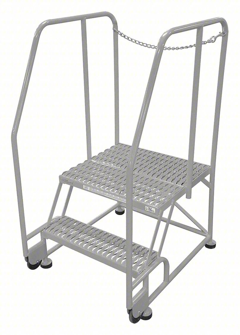 Tilt and Roll Ldr,Steel,50In. H.,Gray