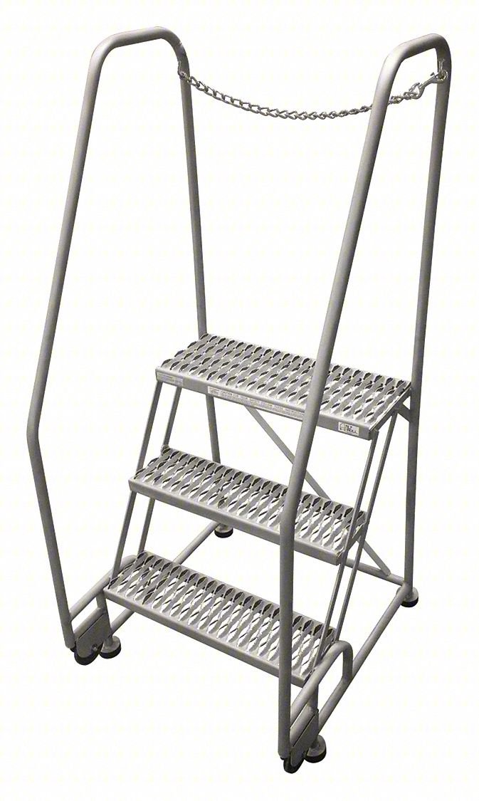 Tilt and Roll Ldr,Steel,60In. H.,Gray