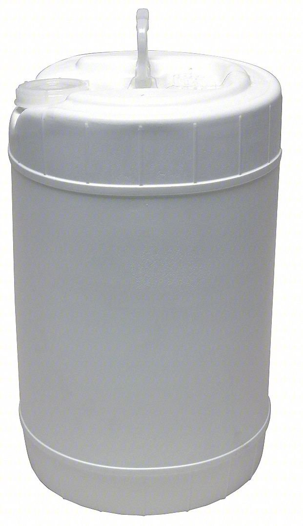 Pail,Polyethylene,White,Screw Top Lid