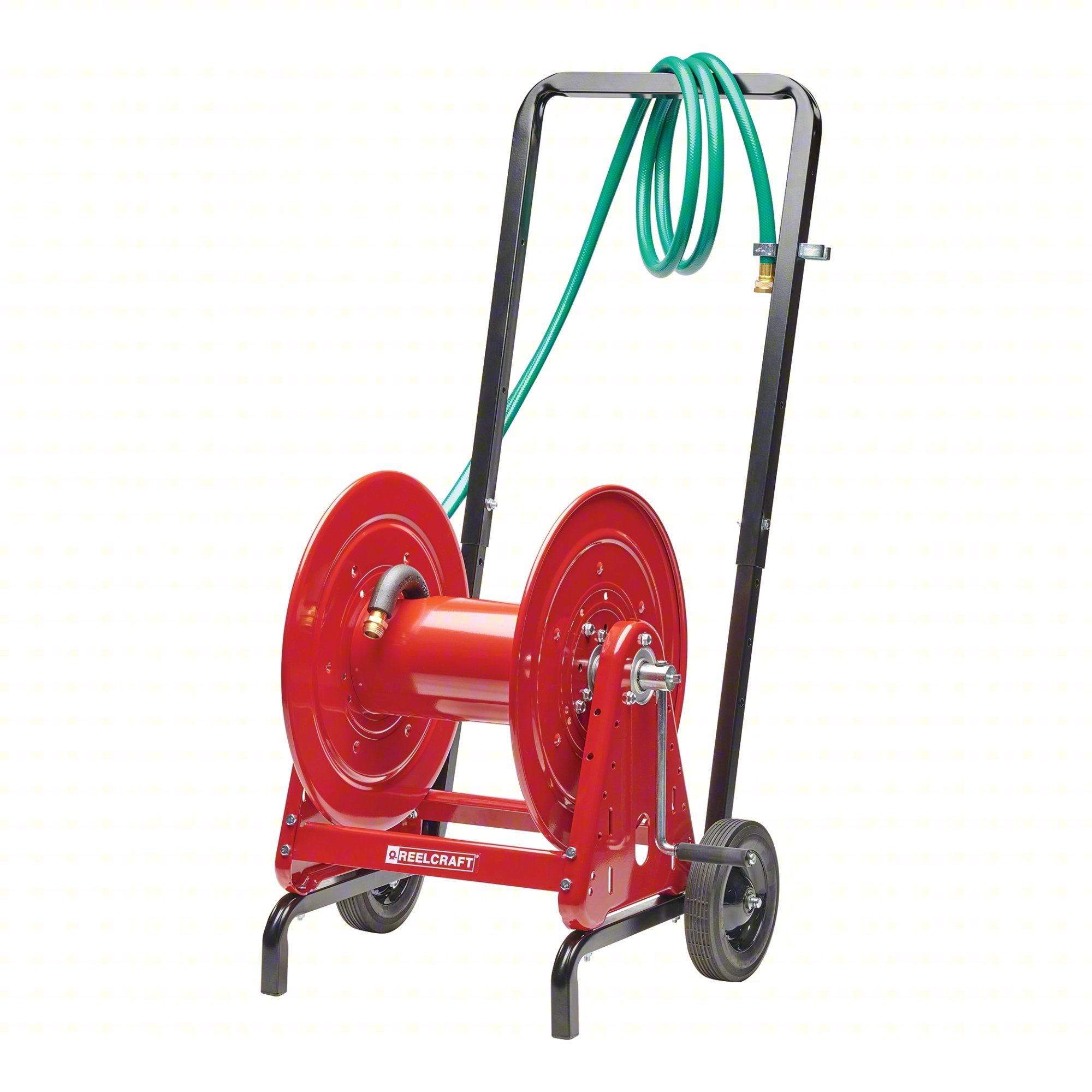 HOSE REEL WITH CART,CARBON STEEL,RED