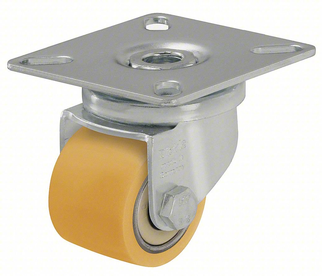 PLATE CASTER: SWIVEL, NO BRAKE, POLYURET
