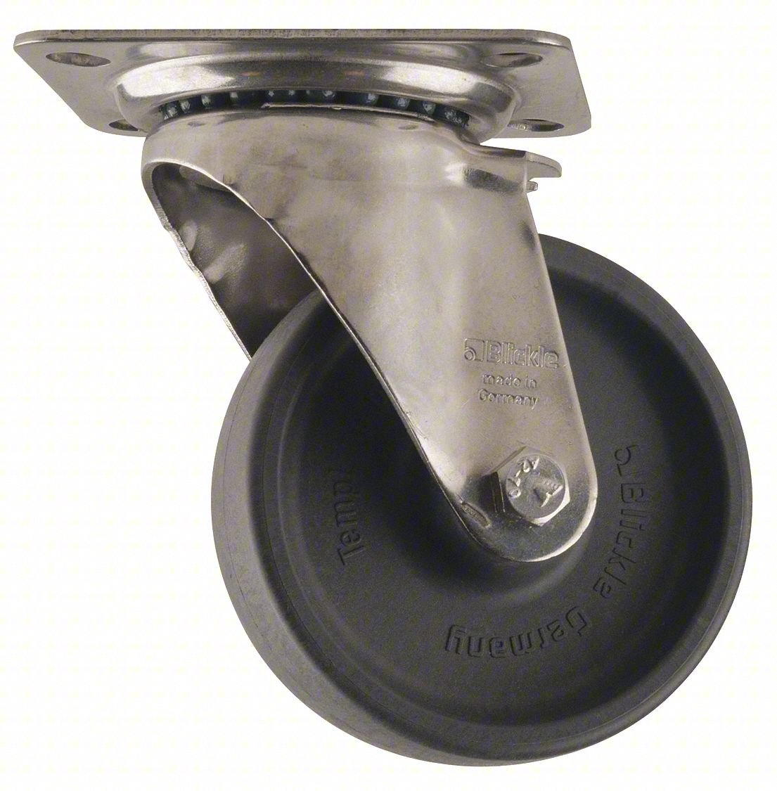 PLATE CASTER,SWIVEL,4 15/16"H