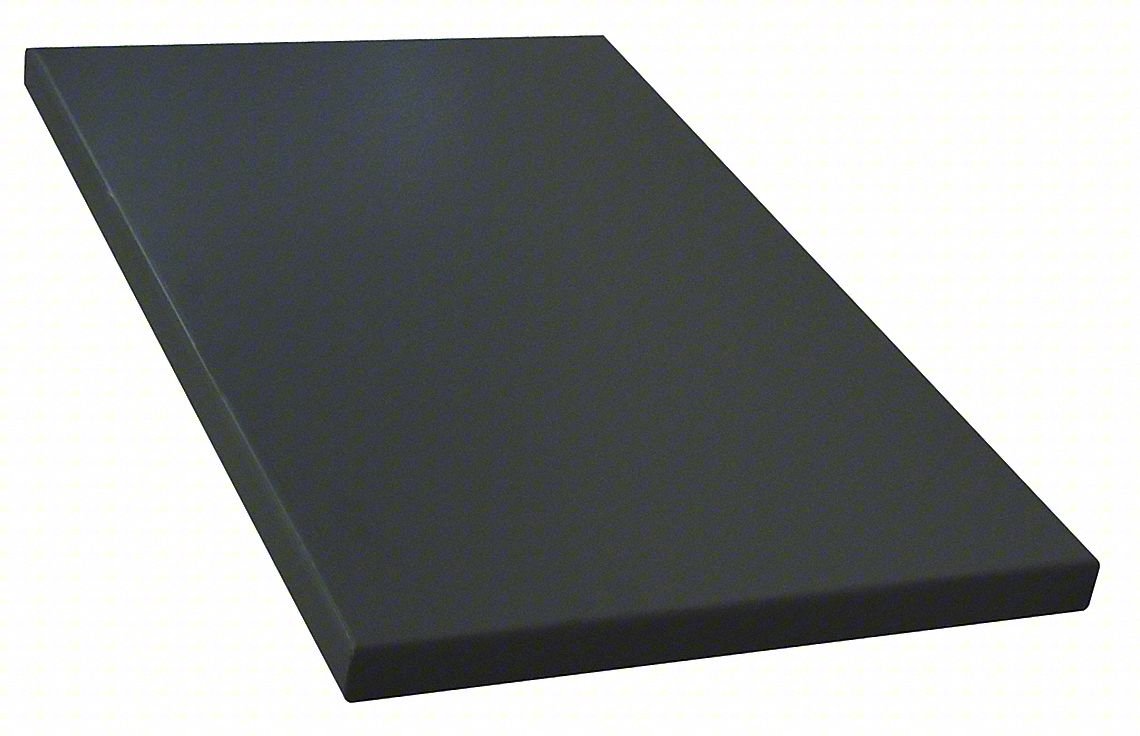 Shelf,24 x 48 In,Black,12 Gauge Steel