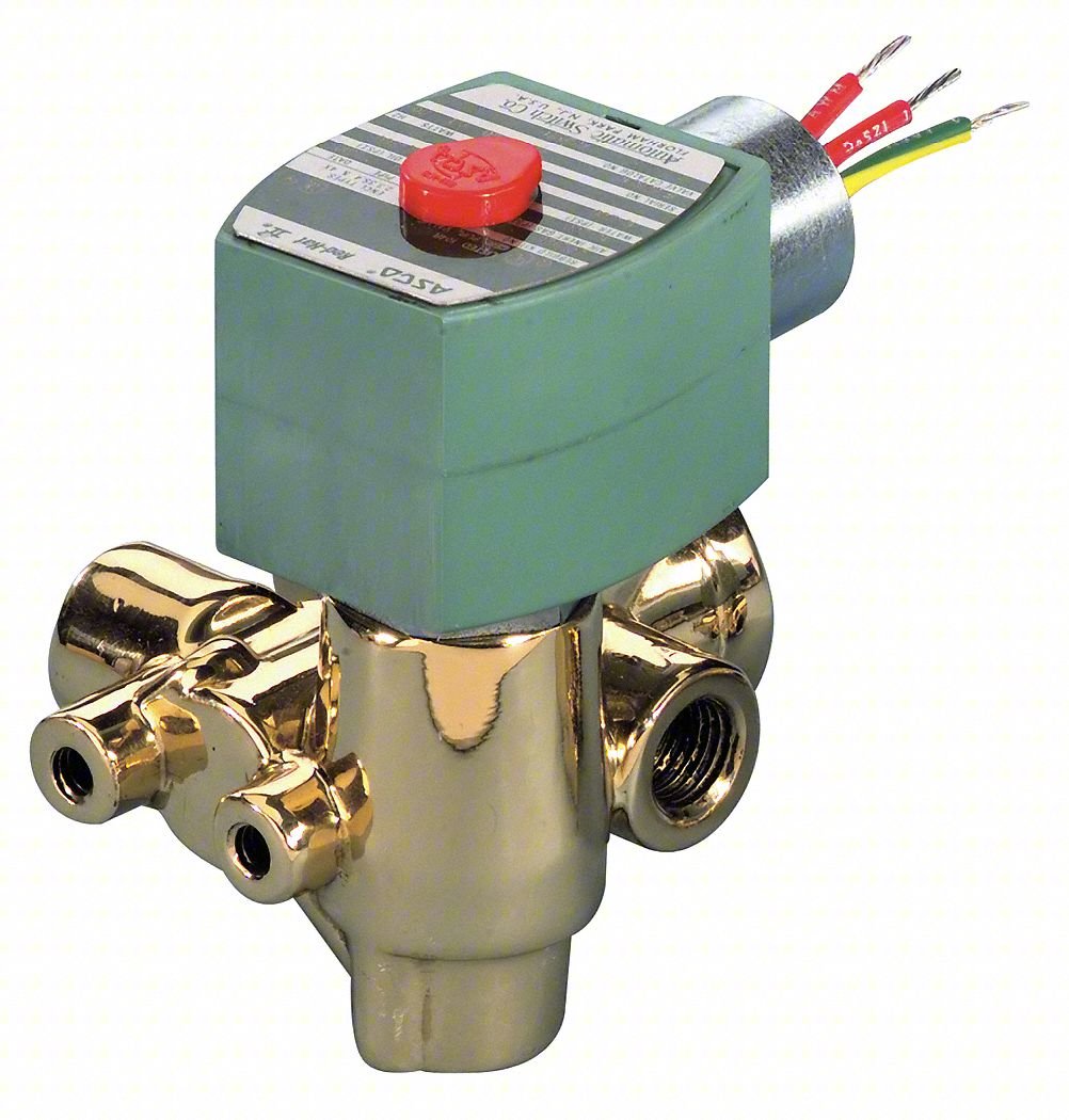 Solenoid Valve,Brass,NC,Air, Inert Gas