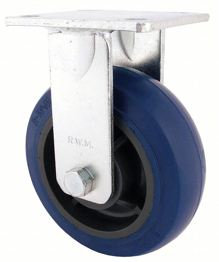 PLATE CASTER,RIGID,RUBBER,7 1/2"H