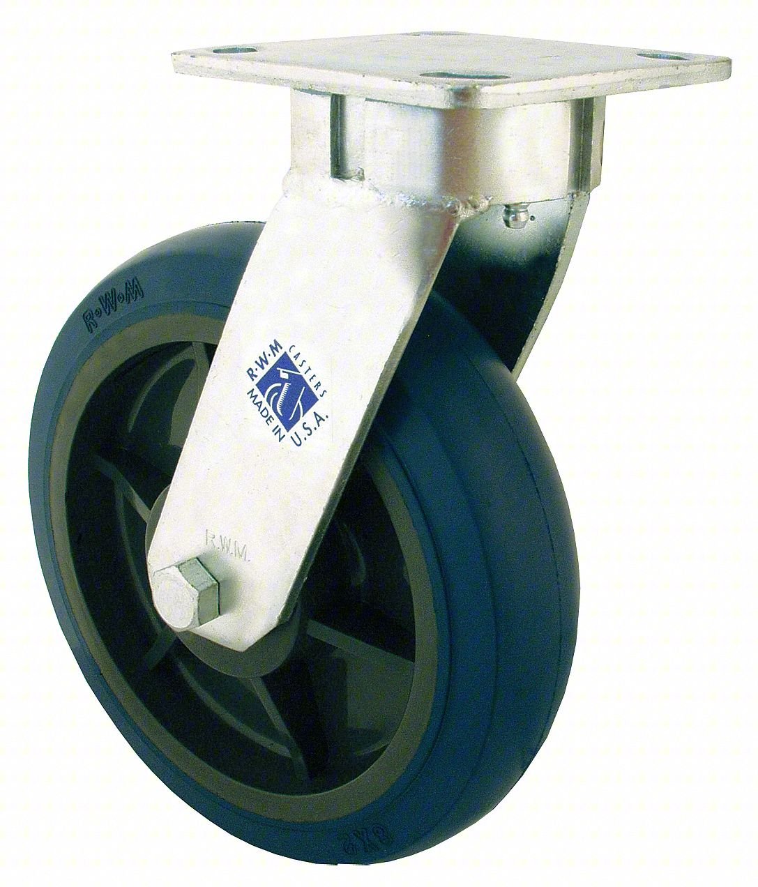 PLATE CASTER,SWIVEL,POLYURETHANE,7 1/2"H