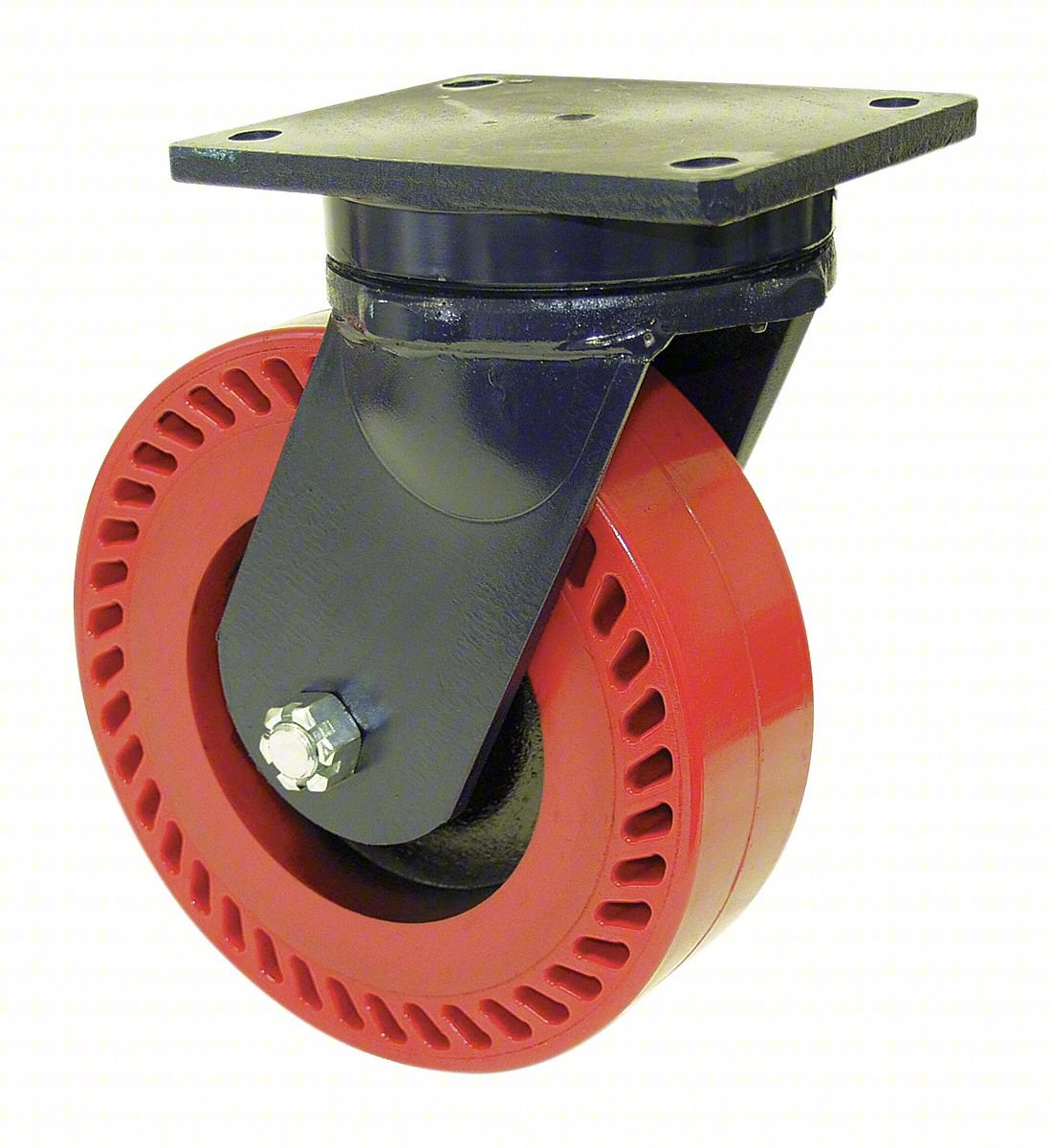 PLATE CASTER,SWIVEL,NYLON,8 1/2"H