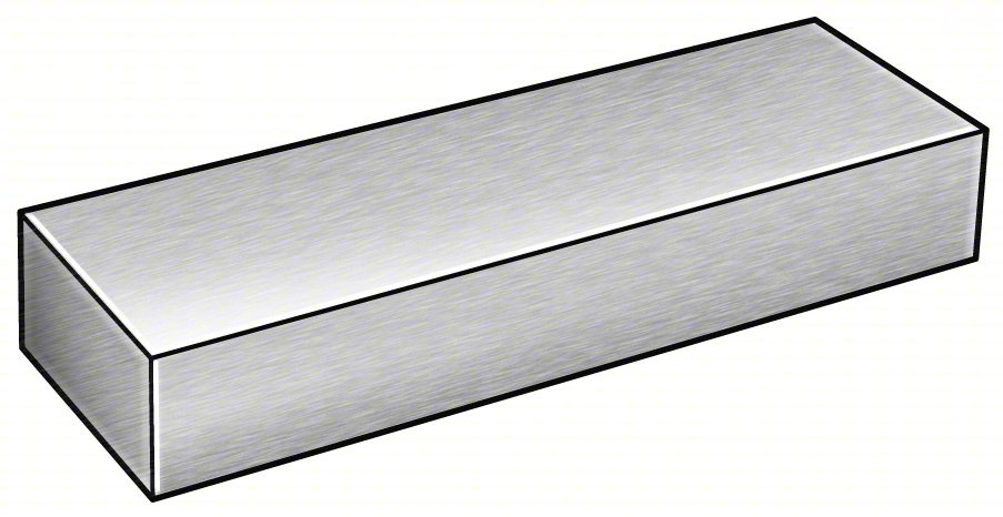 Carbon Steel Rectangular Bar,6' L,6" W