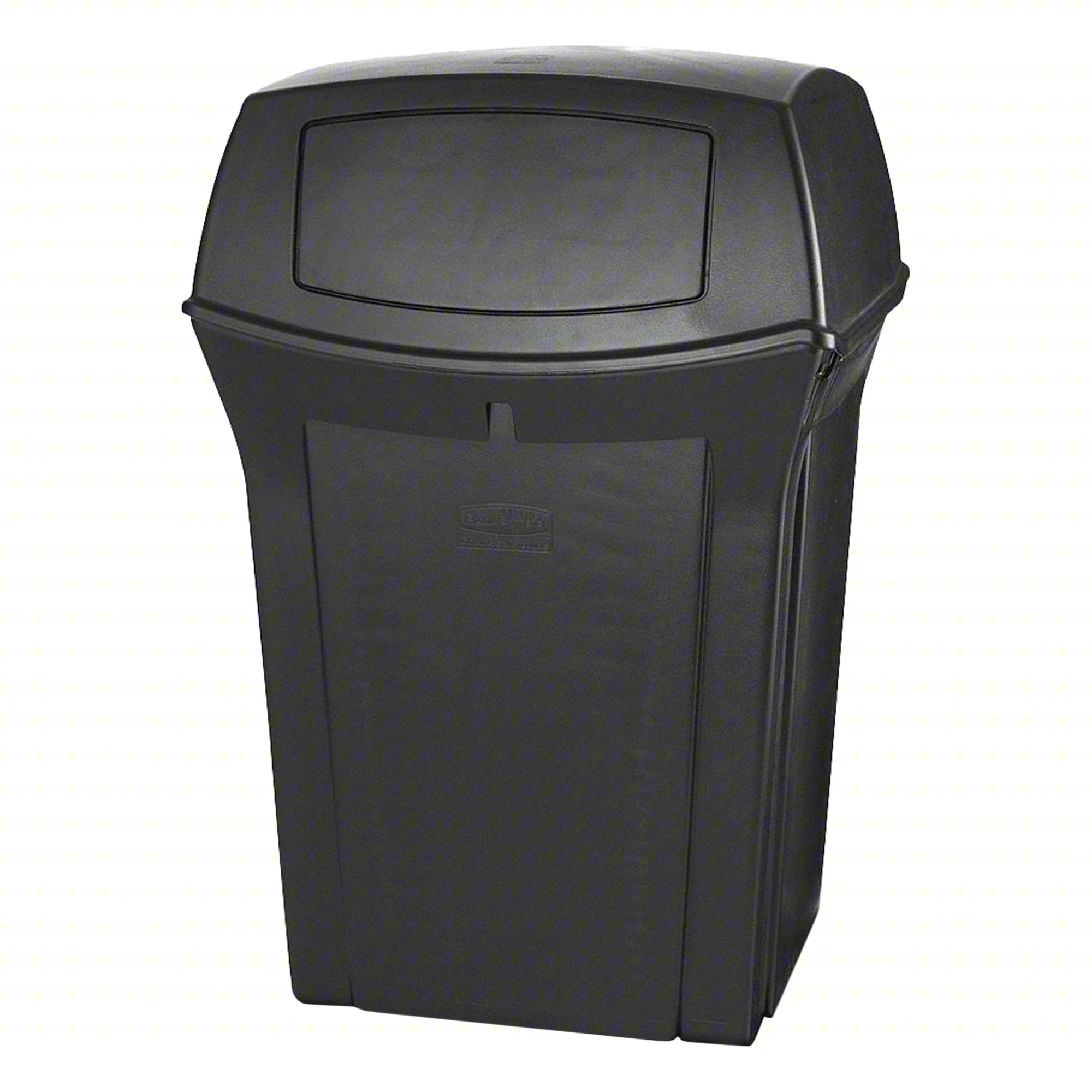 Trash Can,45 gal.,Black,Plastic