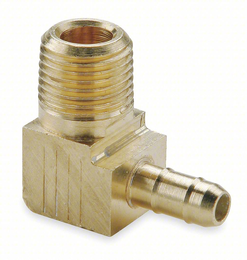 Male 90Deg Elbow,1/4" Tube ID,Brass