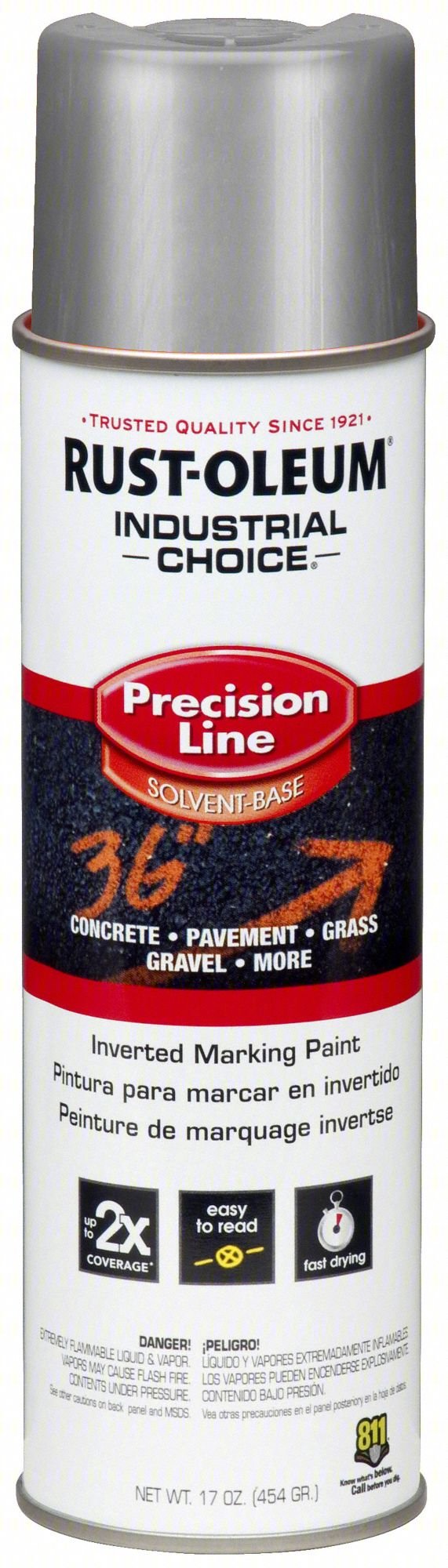 Precision Line Marking Paint,20oz,Silver