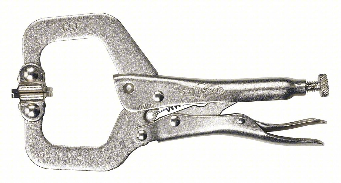 LOCKING C-CLAMP: SWIVEL, 2 1/4 IN MAX JA