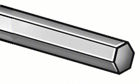 CARBON STEEL HEX BAR,6 FT L,5/8 IN W