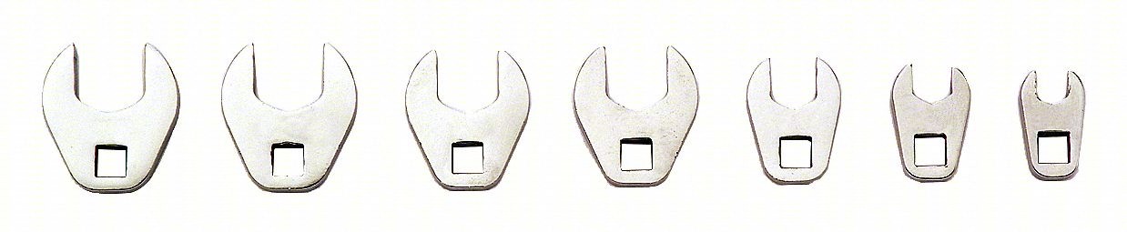Crowfoot Skt Set,Steel,DvSz 1/4",Metric