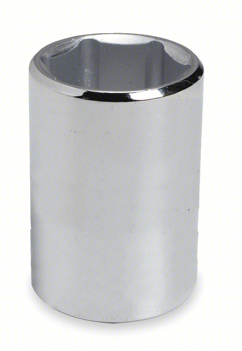 Socket, Steel, Chrome, 9 mm
