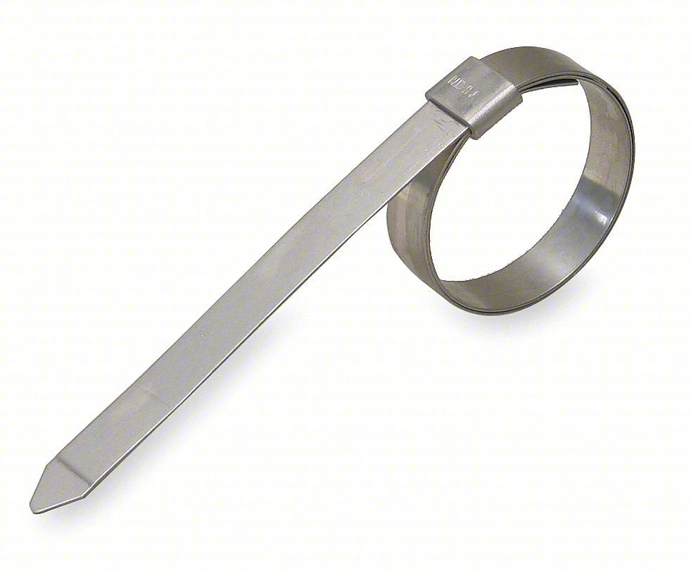 Band Clamp,3/8"W,Lip-Lock,1 1/8"OD,PK24