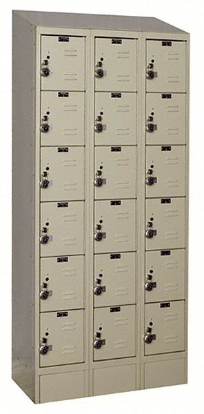 BOX LOCKER: 36 IN X 12 IN X 78 IN, 6 TIE