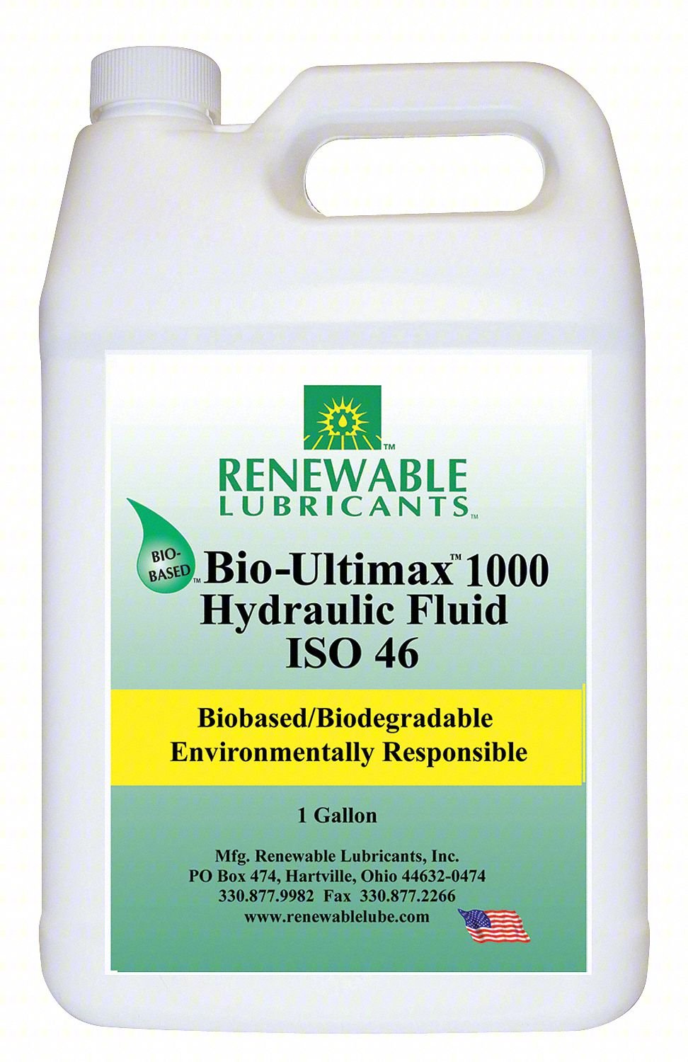 HYDRAULIC OIL,BIO ULTIMAX 1000,1 GAL,46
